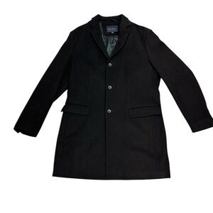 BANANA REPUBLIC Black Wool Topcoat
